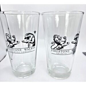 Firestone Walker Brewing Company Pint Glasses (Set of 2) Beer Excellent Cond...